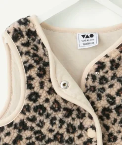 Gilet sans manches bébé fille imprimé léopard