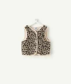Gilet sans manches bébé fille imprimé léopard