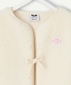 Gilet sans manches bébé fille sherpa écru
