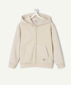 Gilet zippé garçon beige