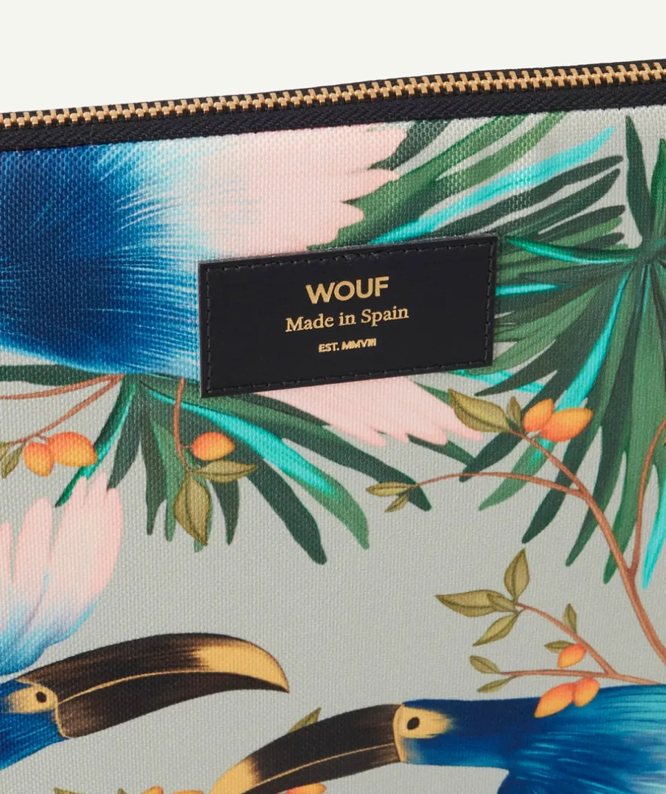 Housse pour tablette imprimée tropical oiseaux