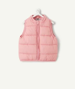 Imperméable 2 en 1 doudoune sans manches imprimé fleurs et rose
