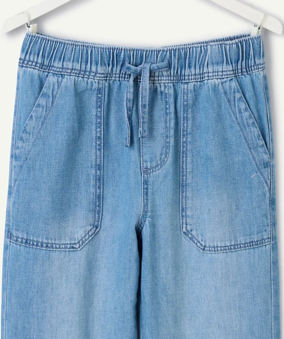Jean bleu garçon coupe relax