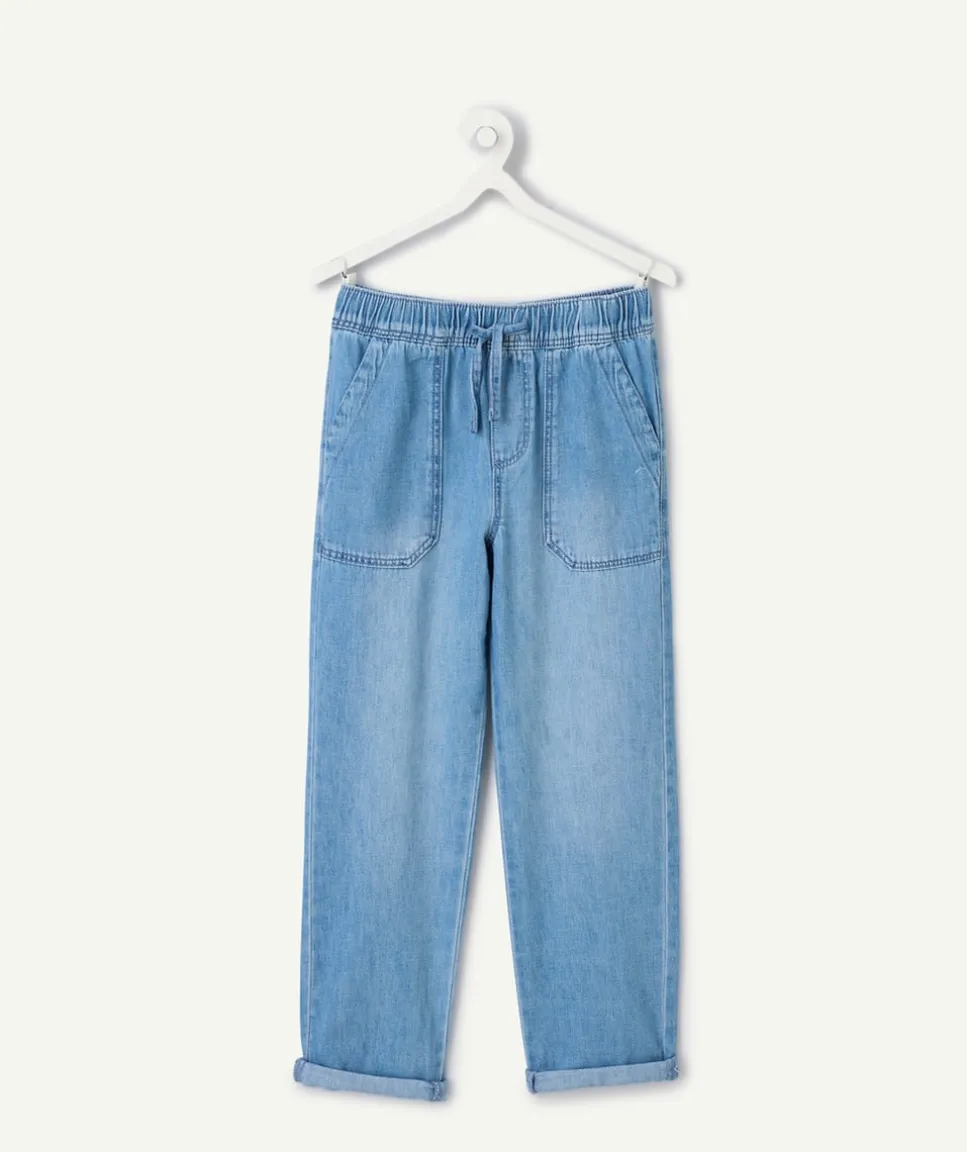 Jean bleu garçon coupe relax