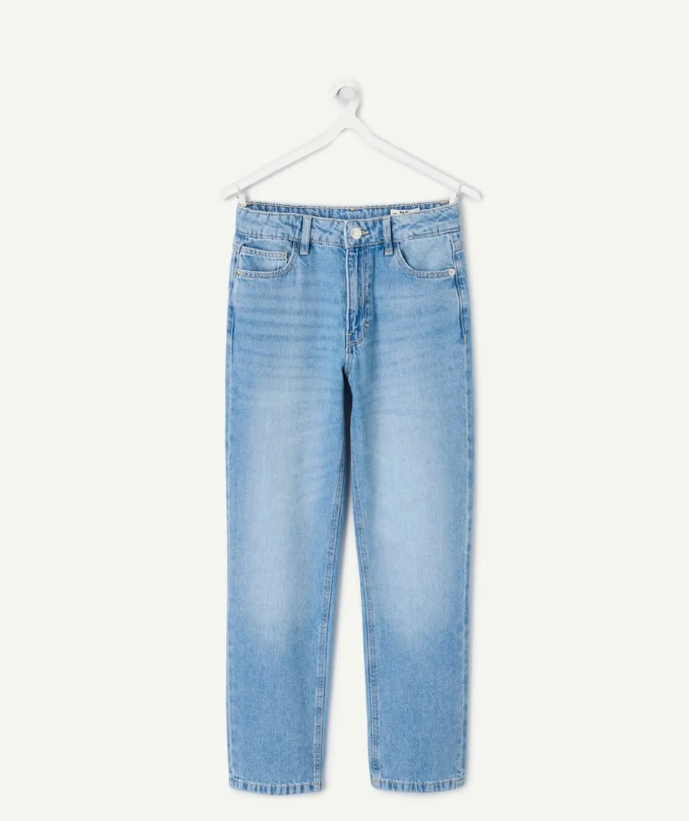 Jean fille droit bleu moyen