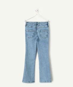 Jean fille flare denim bleu