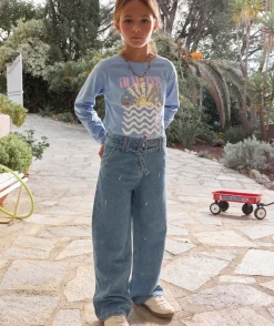 Jean fille large denim