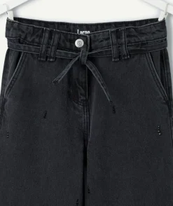 Jean fille large noir