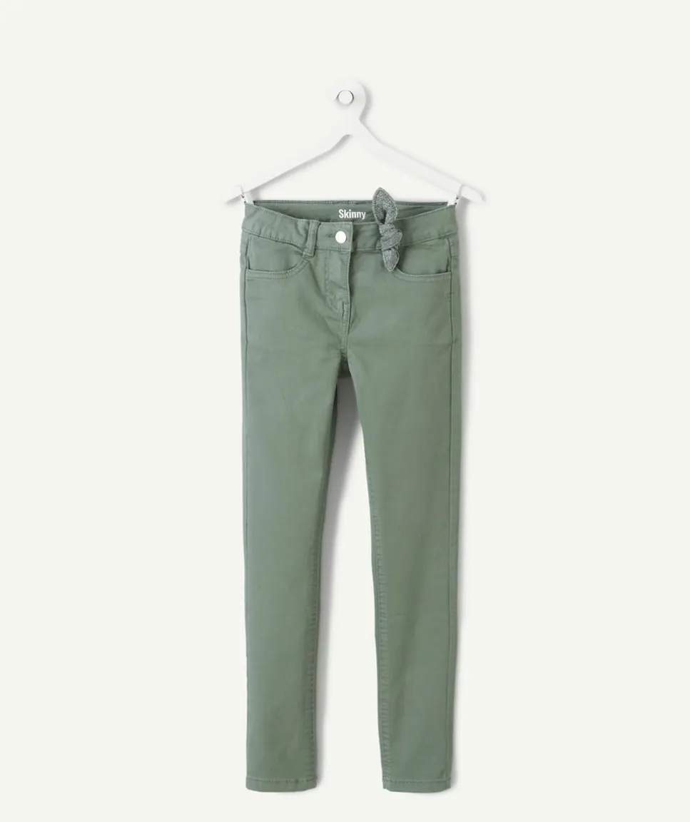 Jean fille skinny vert