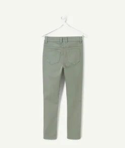 Jean fille skinny vert