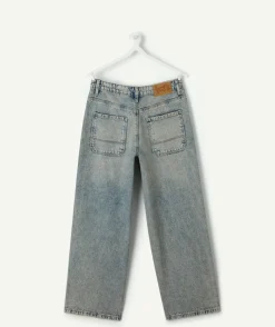 Jean garçon baggy bleu délavé