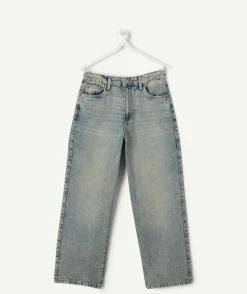 Jean garçon baggy bleu délavé