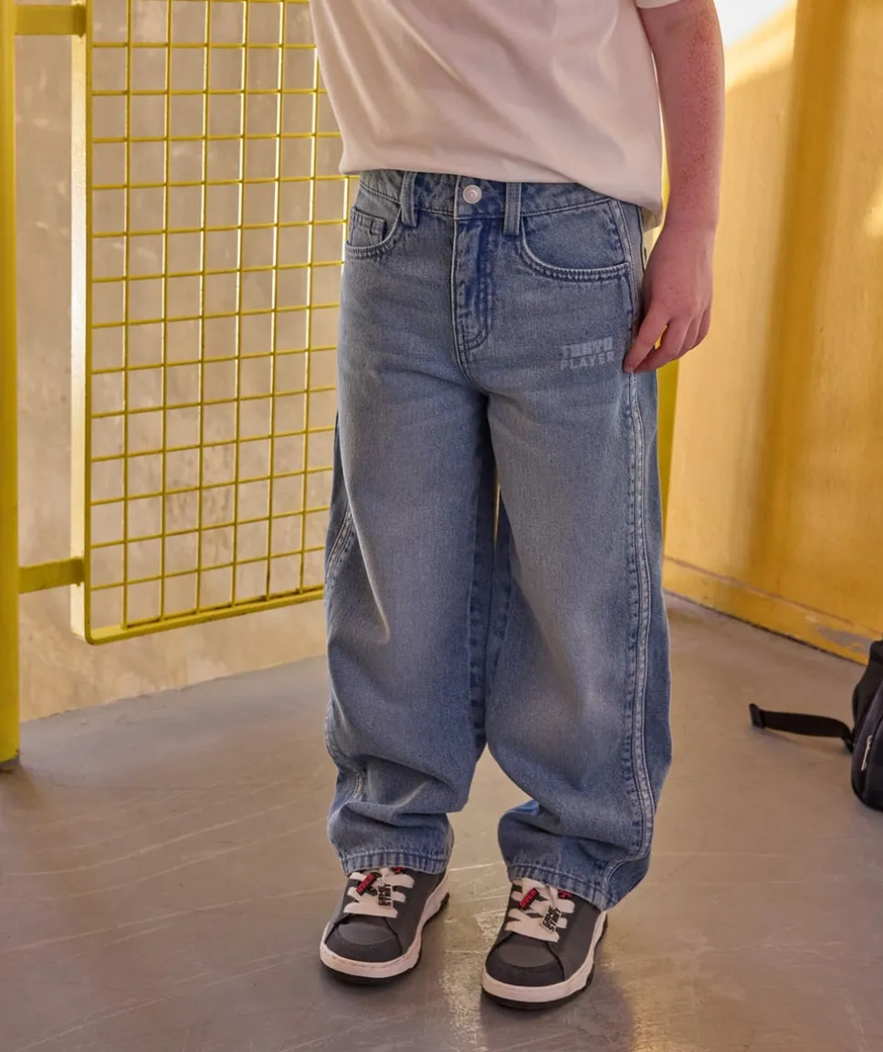 Jean garçon baggy denim bleu
