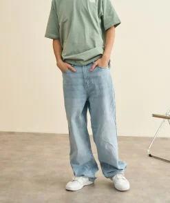 Jean garçon baggy denim bleu