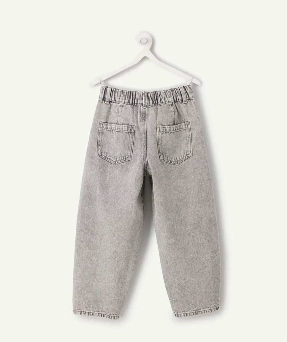 Jean garçon baggy denim gris