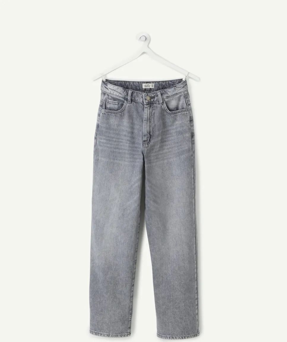 Jean garçon baggy gris blanchi