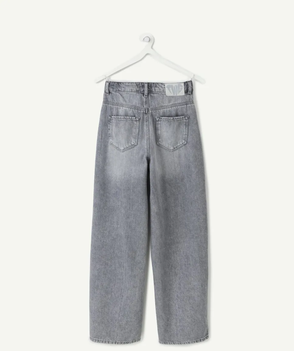 Jean garçon baggy gris blanchi
