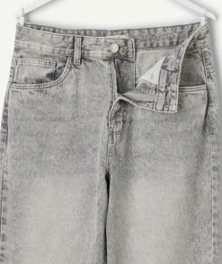 Jean garçon baggy gris délavé
