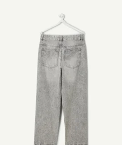 Jean garçon baggy gris délavé