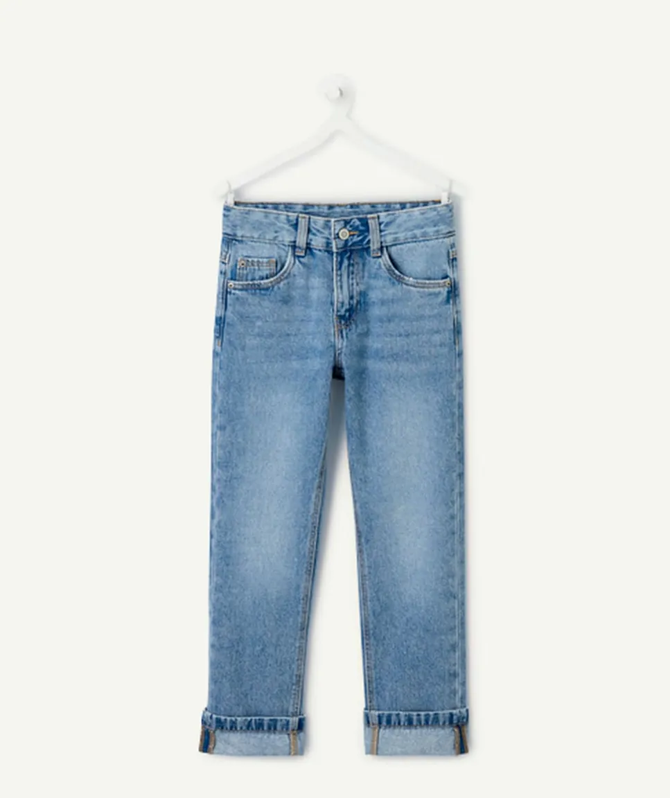 Jean garçon droit denim bleu
