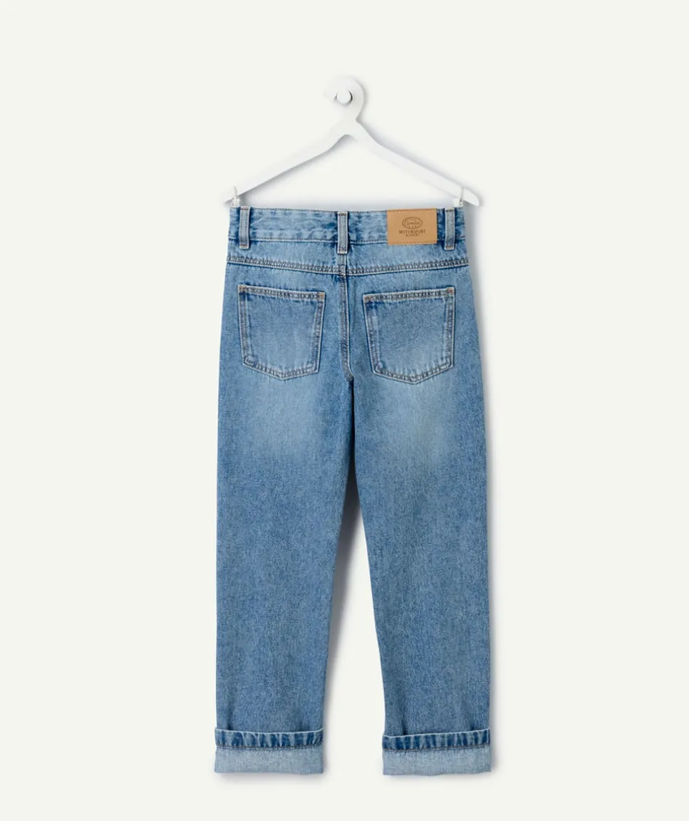 Jean garçon droit denim bleu
