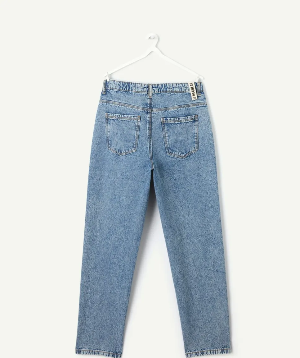 Jean garçon droit denim bleu