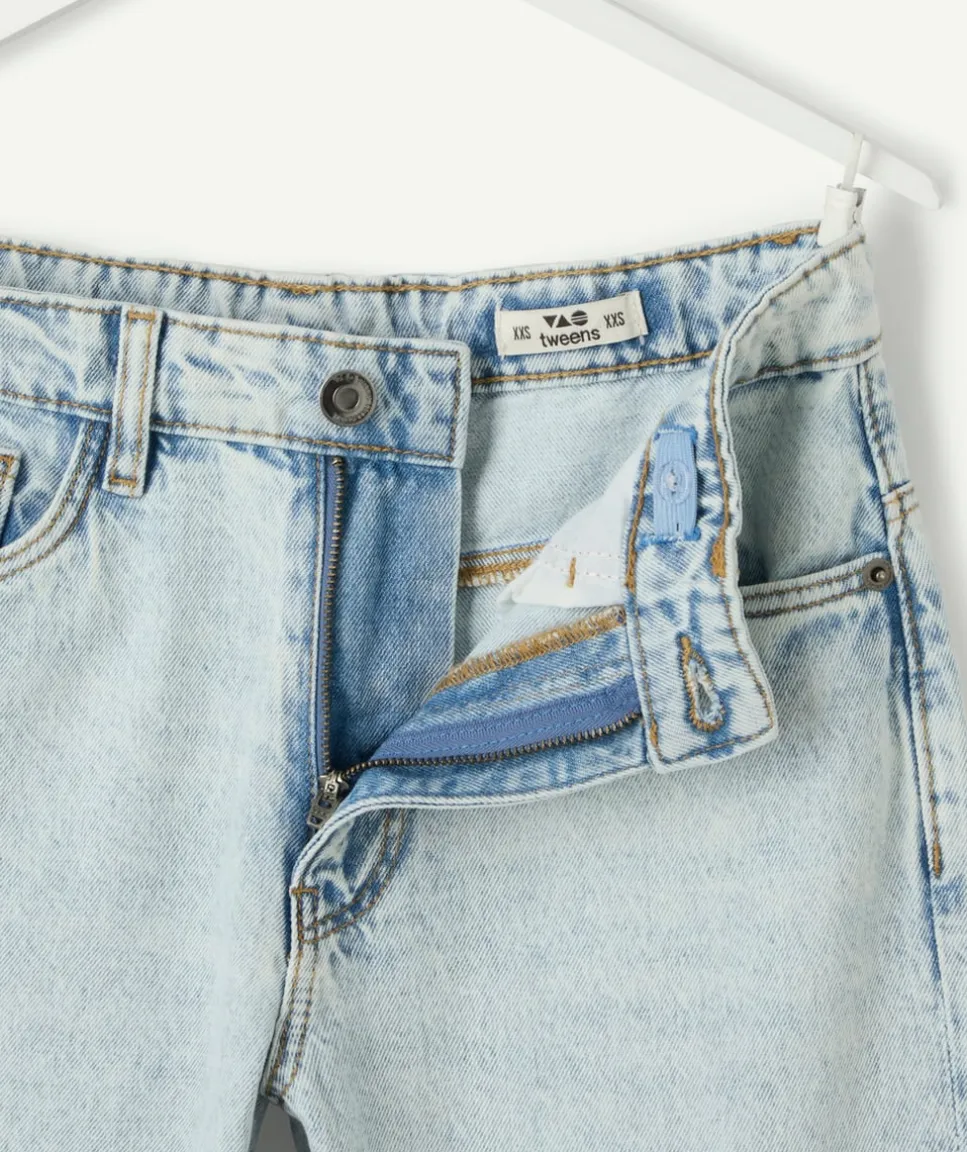 Jean garçon droit denim bleu clair