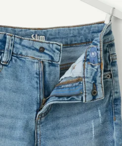Jean garçon slim denim moyen