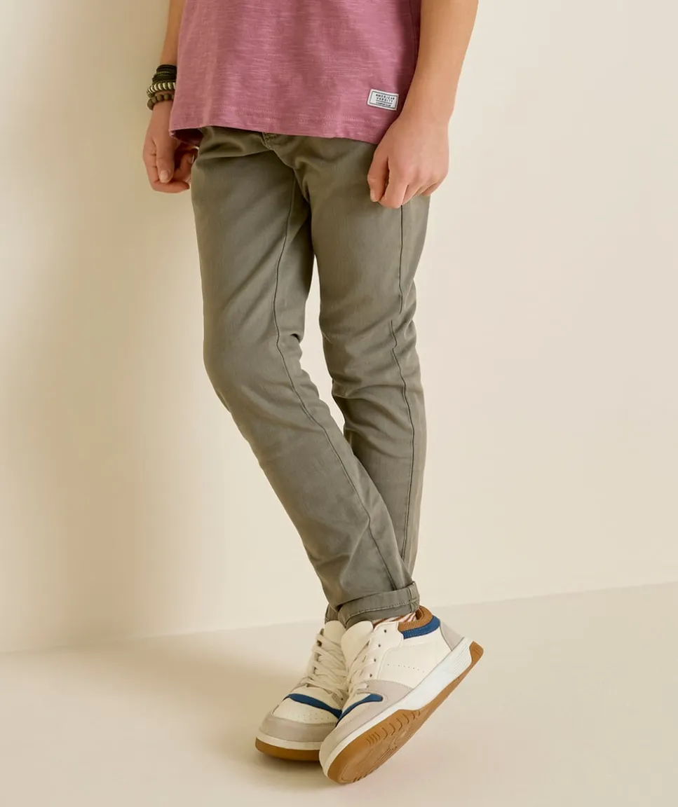 Jean skinny kaki pour garçon
