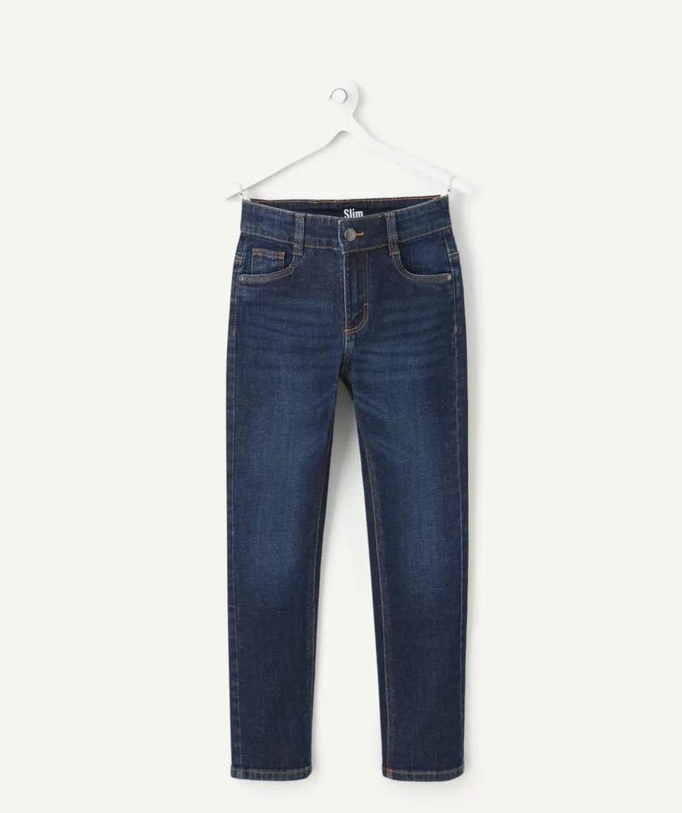 Jean slim garçon denim bleu brut