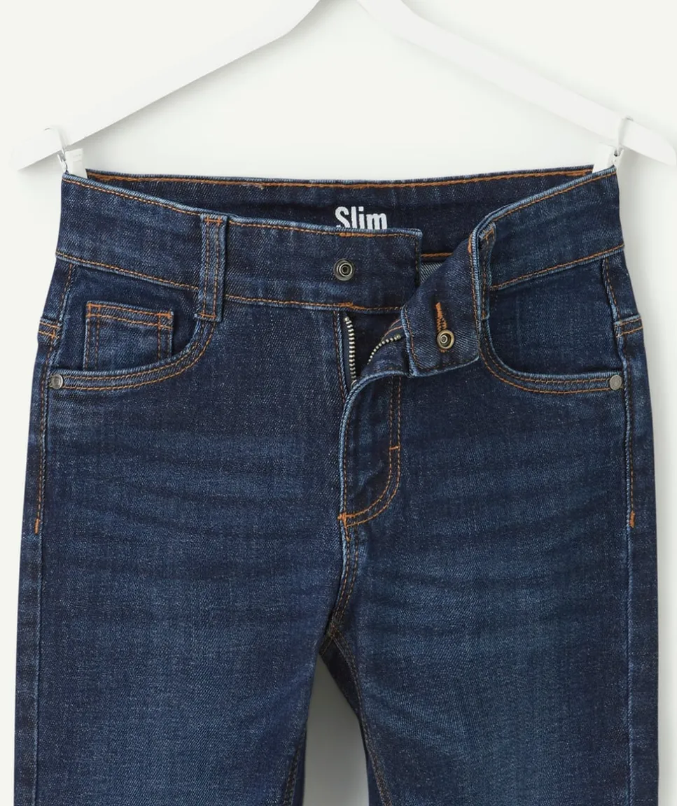 Jean slim garçon denim bleu brut