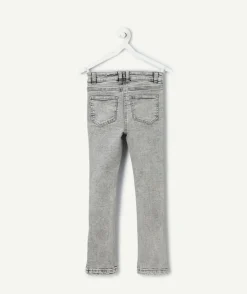 Jean super skinny gris délavé fille