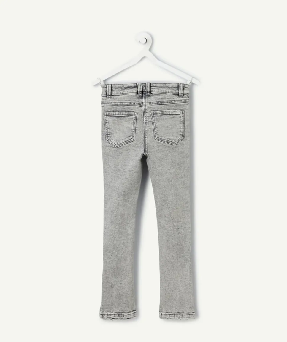 Jean super skinny gris délavé fille