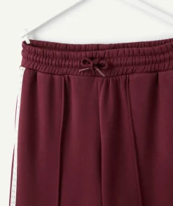 Jogging fille large bordeaux
