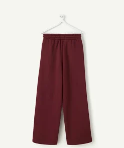 Jogging fille large bordeaux