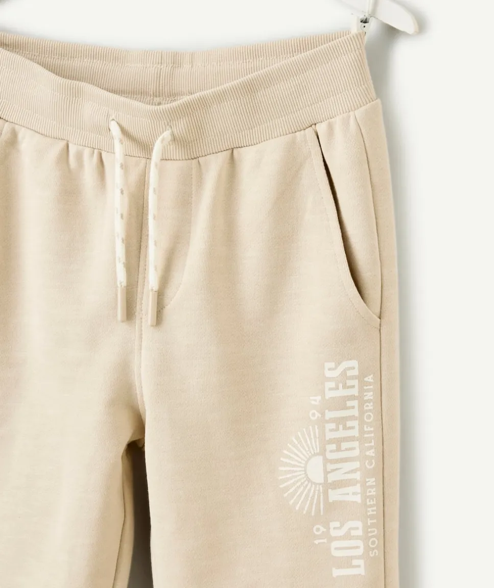 Jogging garçon beige imprimé