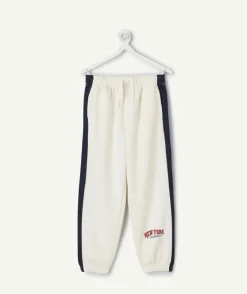 Jogging garçon blanc imprimé