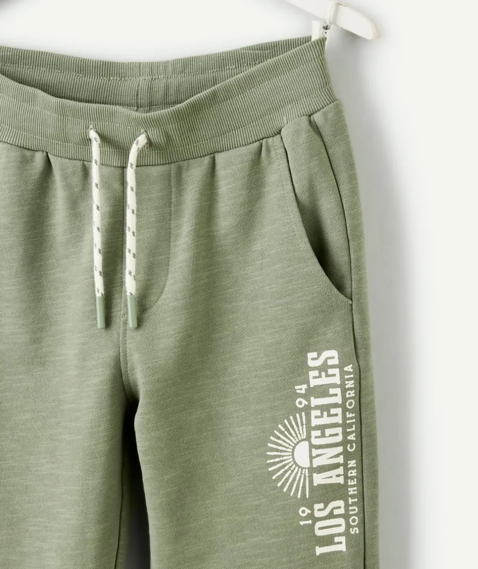 Jogging garçon vert imprimé
