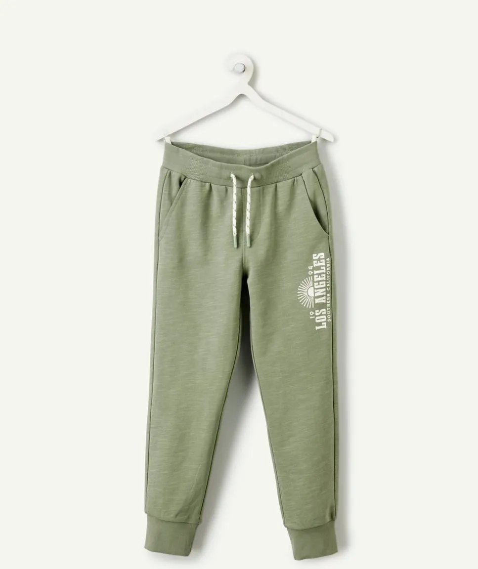 Jogging garçon vert imprimé