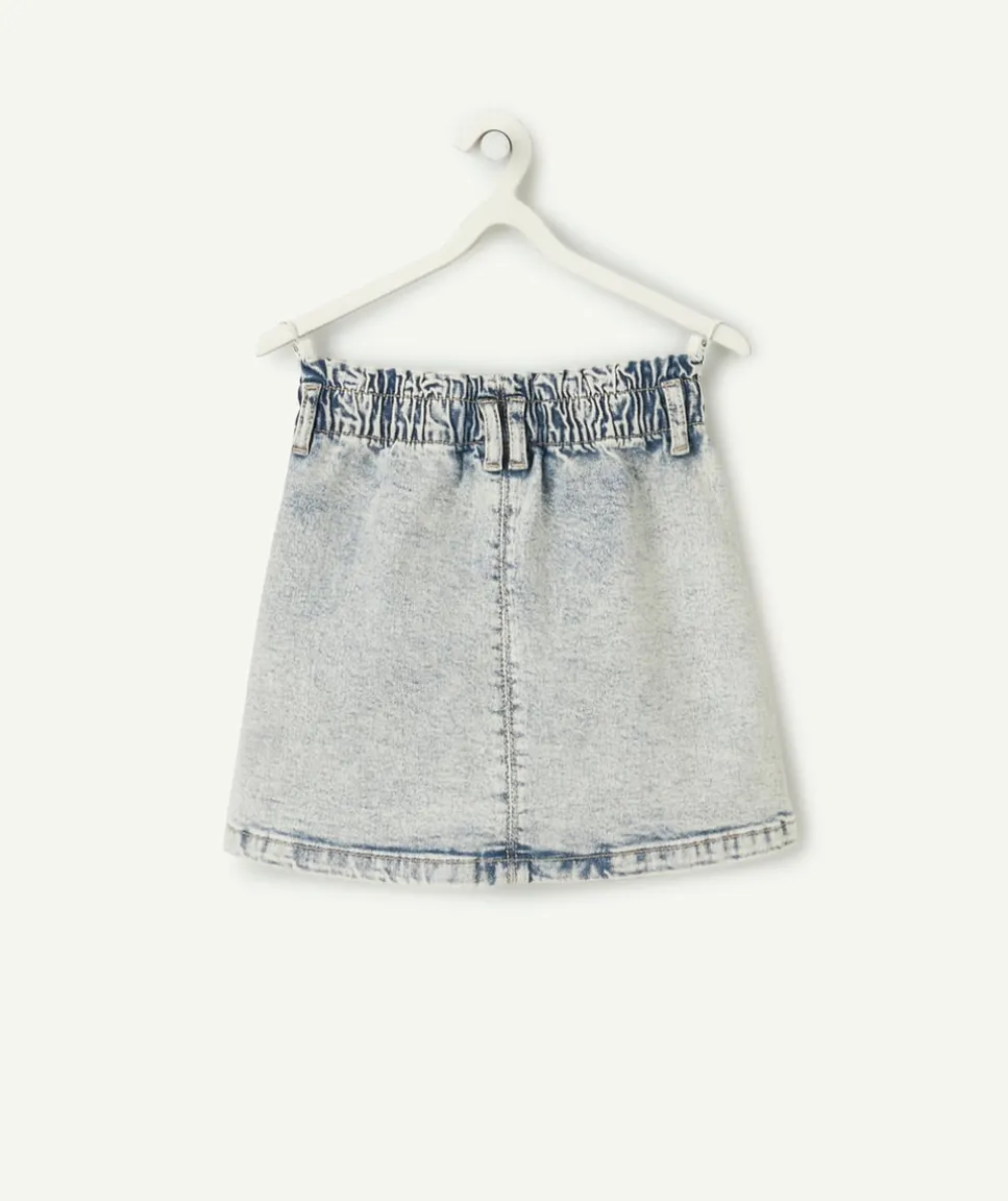 Jupe en denim délavée pour fille