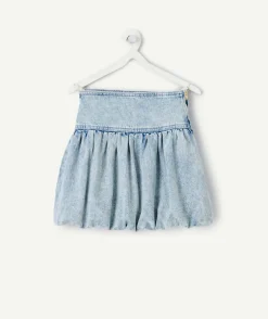 Jupe fille denim bleu