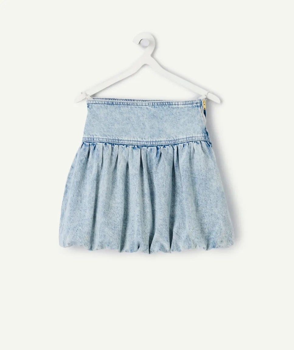 Jupe fille denim bleu