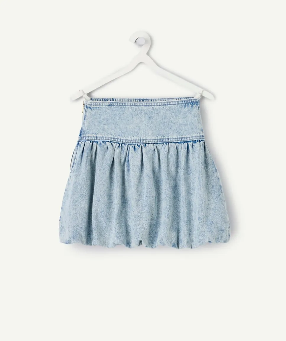 Jupe fille denim bleu
