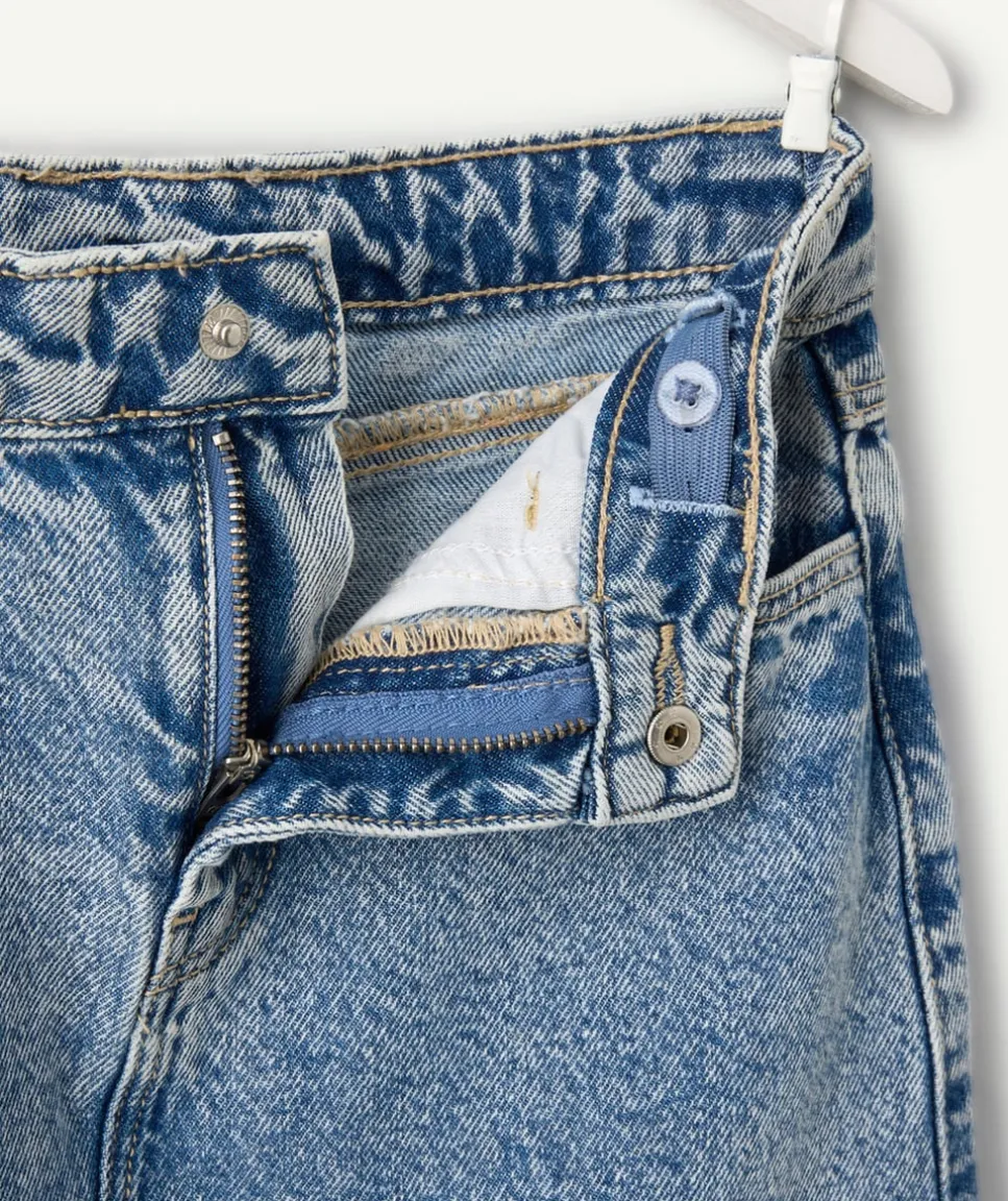 Jupe fille denim bleu