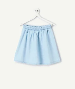 Jupe fille en denim bleu clair