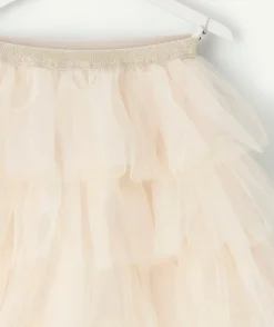 Jupe fille en tulle couleur crème