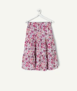 Jupe fille imprimé fleuri