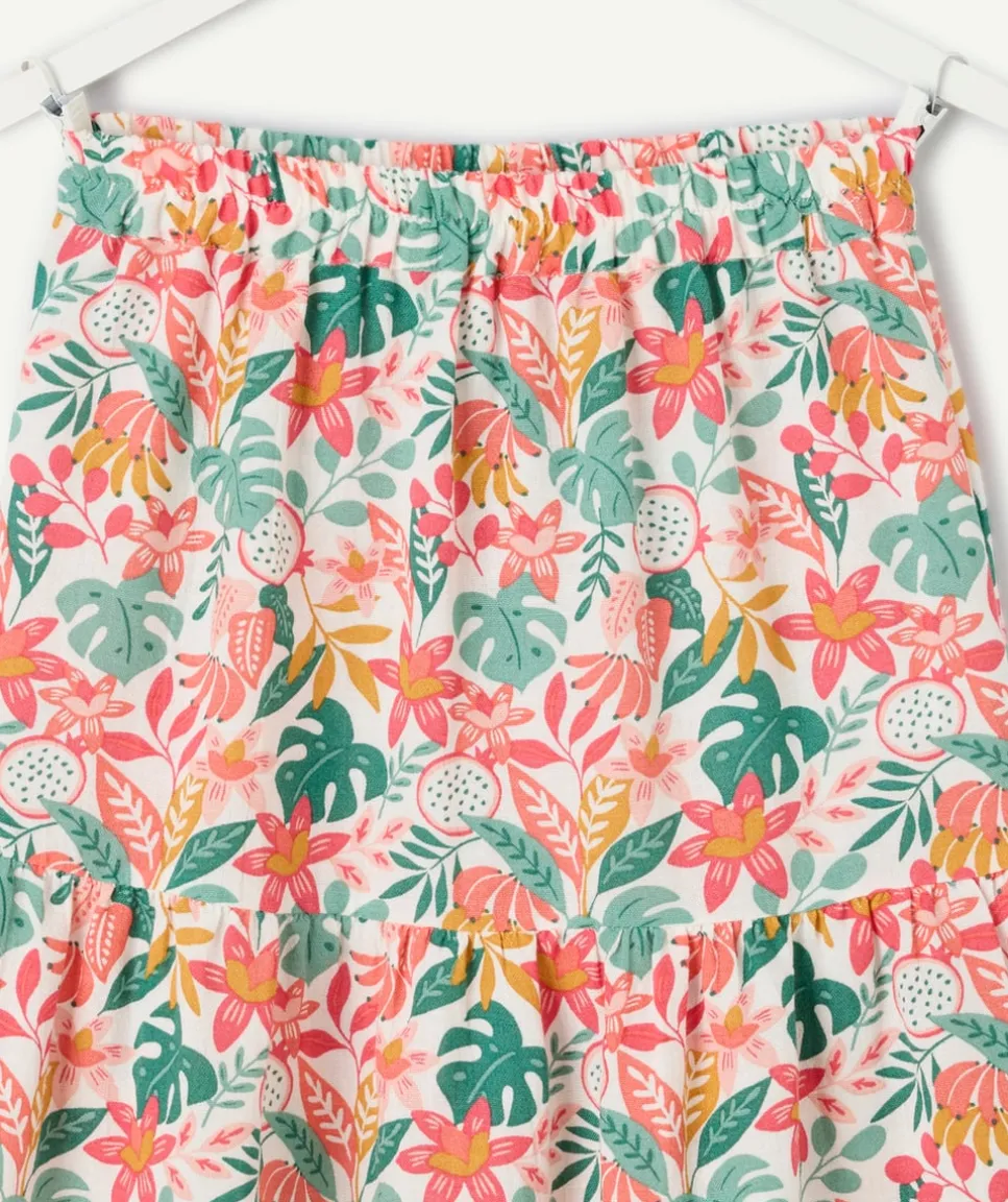 Jupe fille imprimé floral coloré