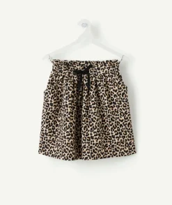 Jupe fille imprimé léopard taille élastique