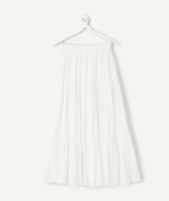Jupe fille longue blanche